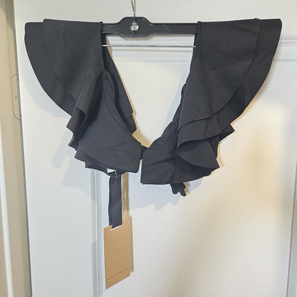 NEW Maygel Coronel ULA Ruffle Bikini Top Womens One Size